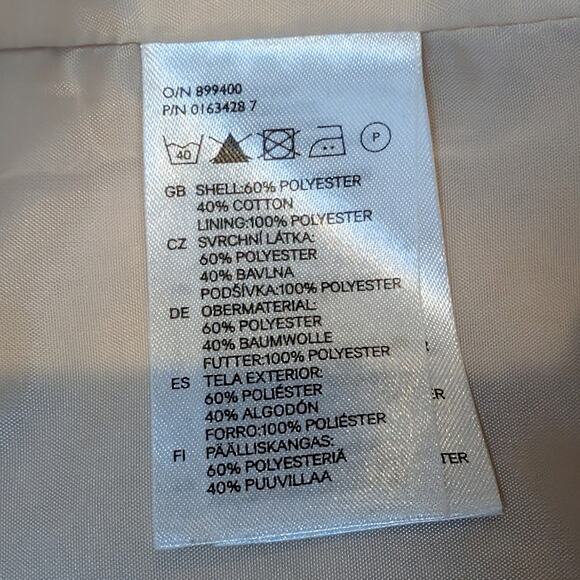 H&M Hooded Rain Coat Utility Jacket Beige Taupe Size 4 - Picture 5 of 16